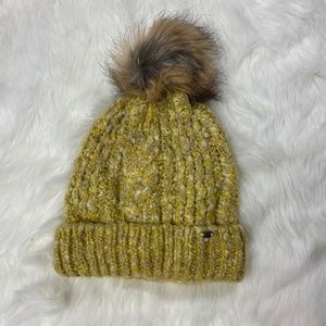Yellow Pom Pom Beanie